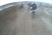 Crash sequence from the second turn of the Novice Class start, VDR Hare Scramble in Berthoud CO, Jan 2009
 - photo 1 
