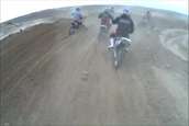 Crash sequence from the second turn of the Novice Class start, VDR Hare Scramble in Berthoud CO, Jan 2009
 - photo 2 