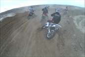 Crash sequence from the second turn of the Novice Class start, VDR Hare Scramble in Berthoud CO, Jan 2009
 - photo 5 