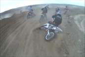 Crash sequence from the second turn of the Novice Class start, VDR Hare Scramble in Berthoud CO, Jan 2009
 - photo 6 