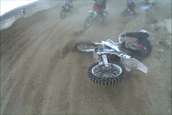 Crash sequence from the second turn of the Novice Class start, VDR Hare Scramble in Berthoud CO, Jan 2009
 - photo 9 